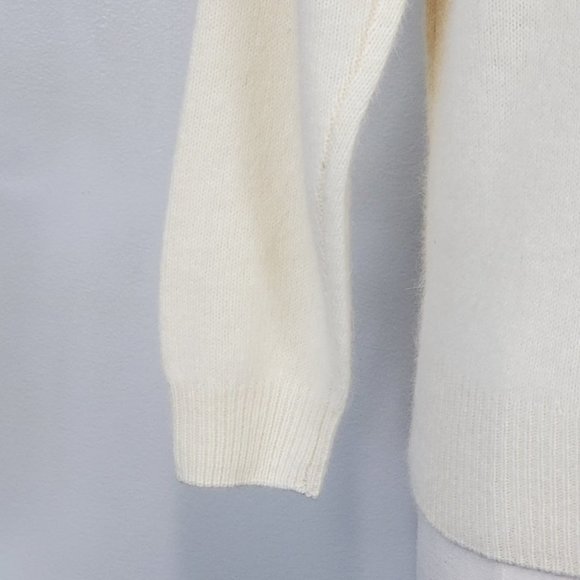 Vintage Spice of Life Cream Beaded Embroidered Lambs Wool Angora Sweater M - Picture 12 of 15